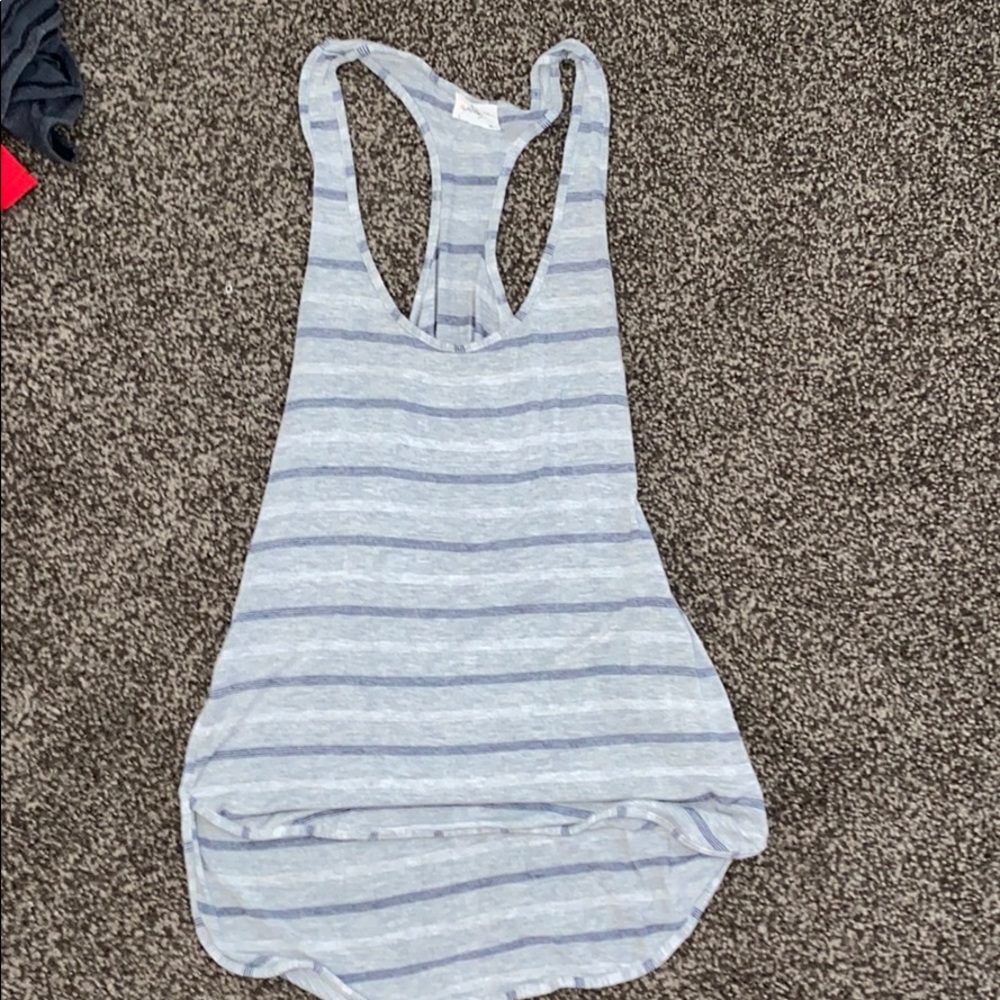 Striped racer back tank top